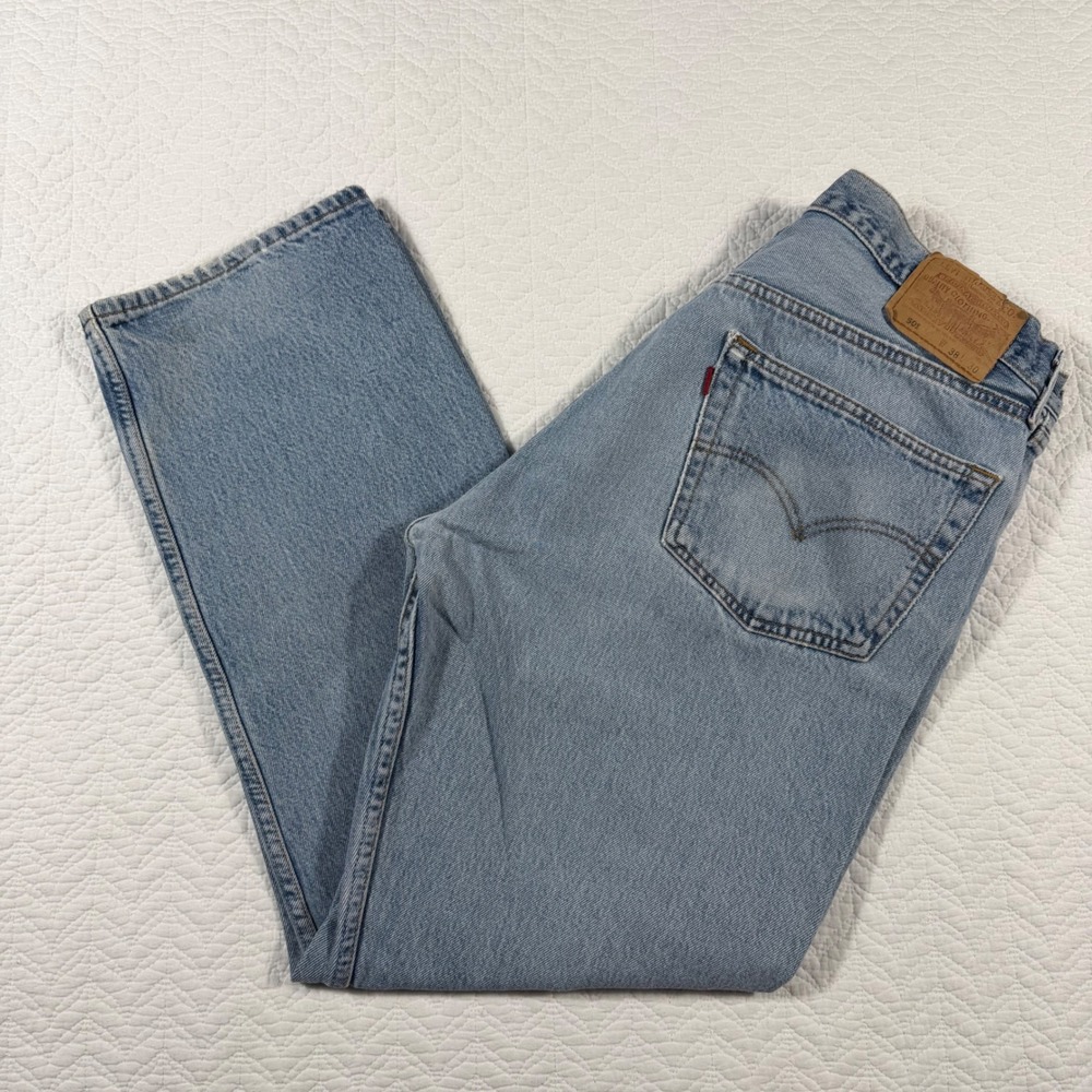 Vtg '90s Levis 501 Men 38x30 (Fits 34x29) Jeans Button Fly Distressed Straight